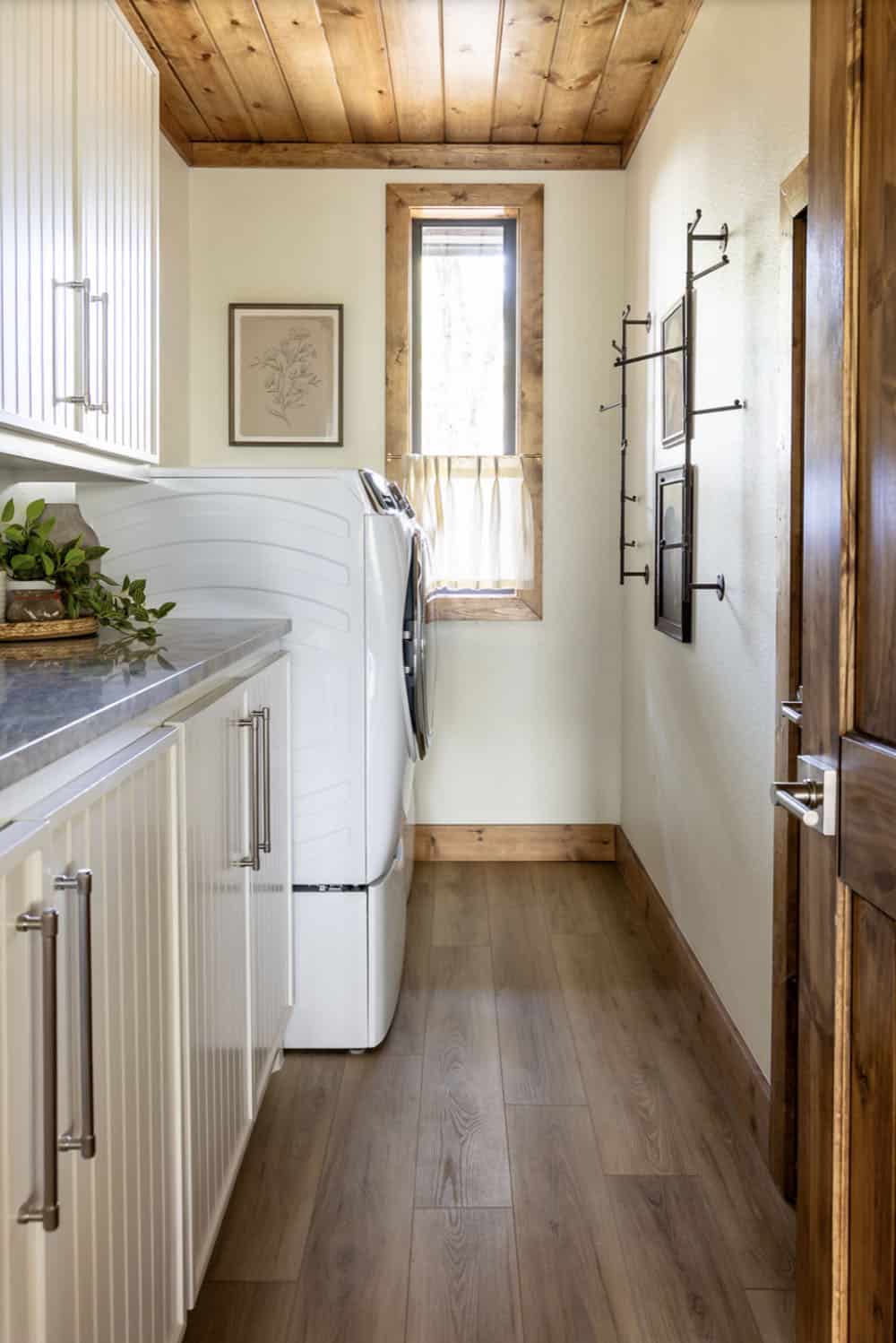 modern rustic laundry room