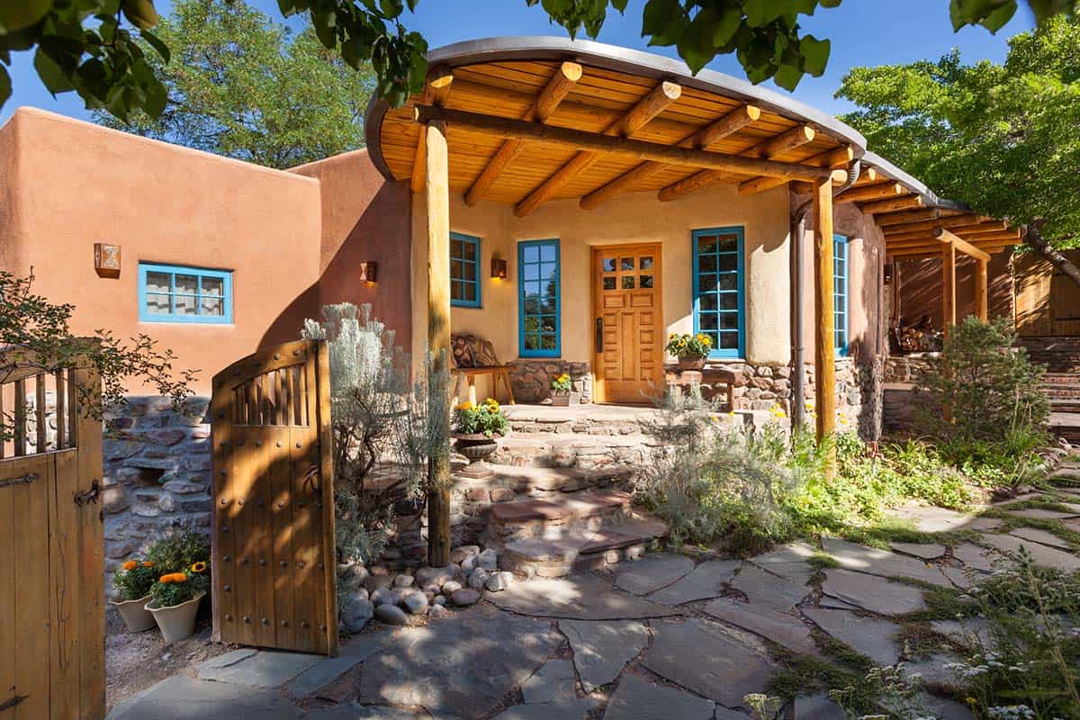 santa fe style home exterior 