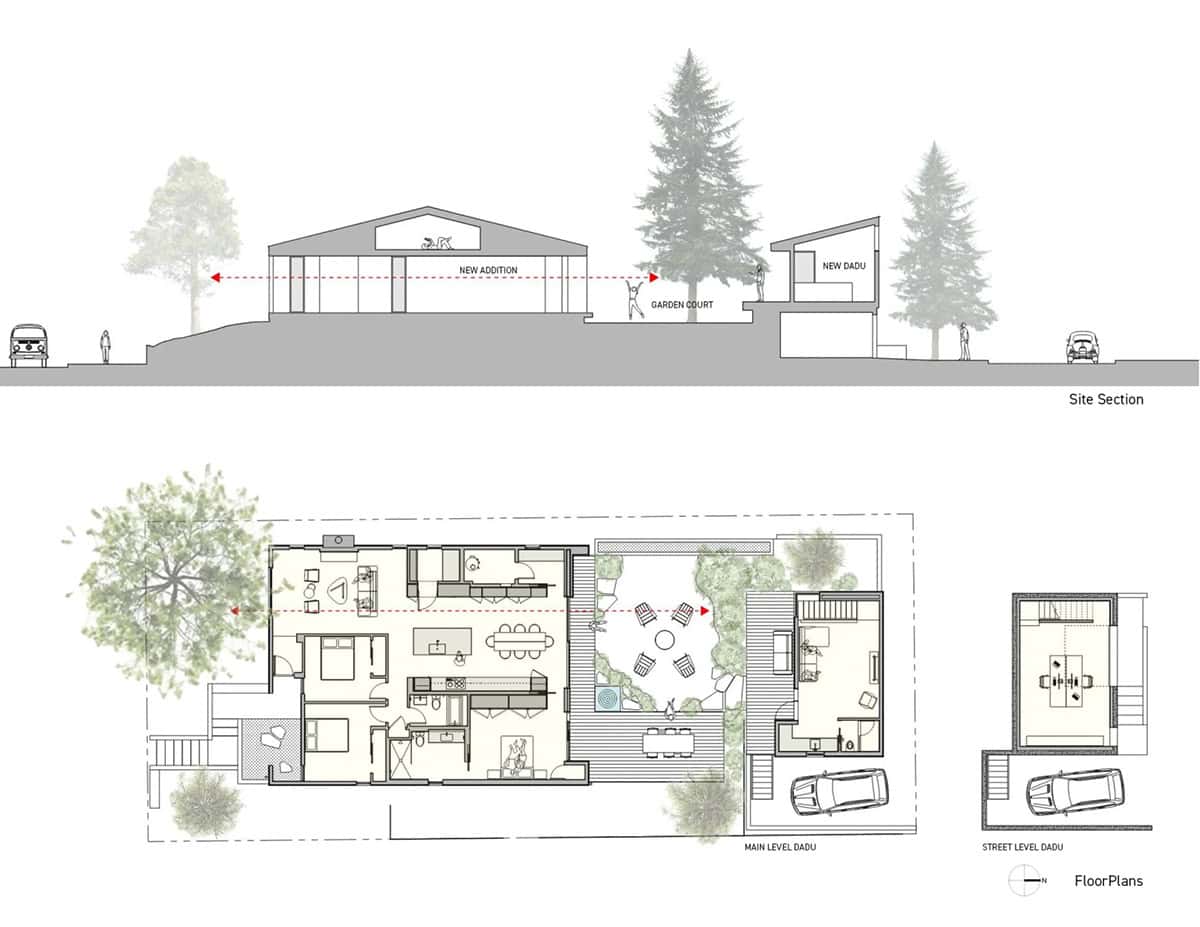 contemporary family home floor plan