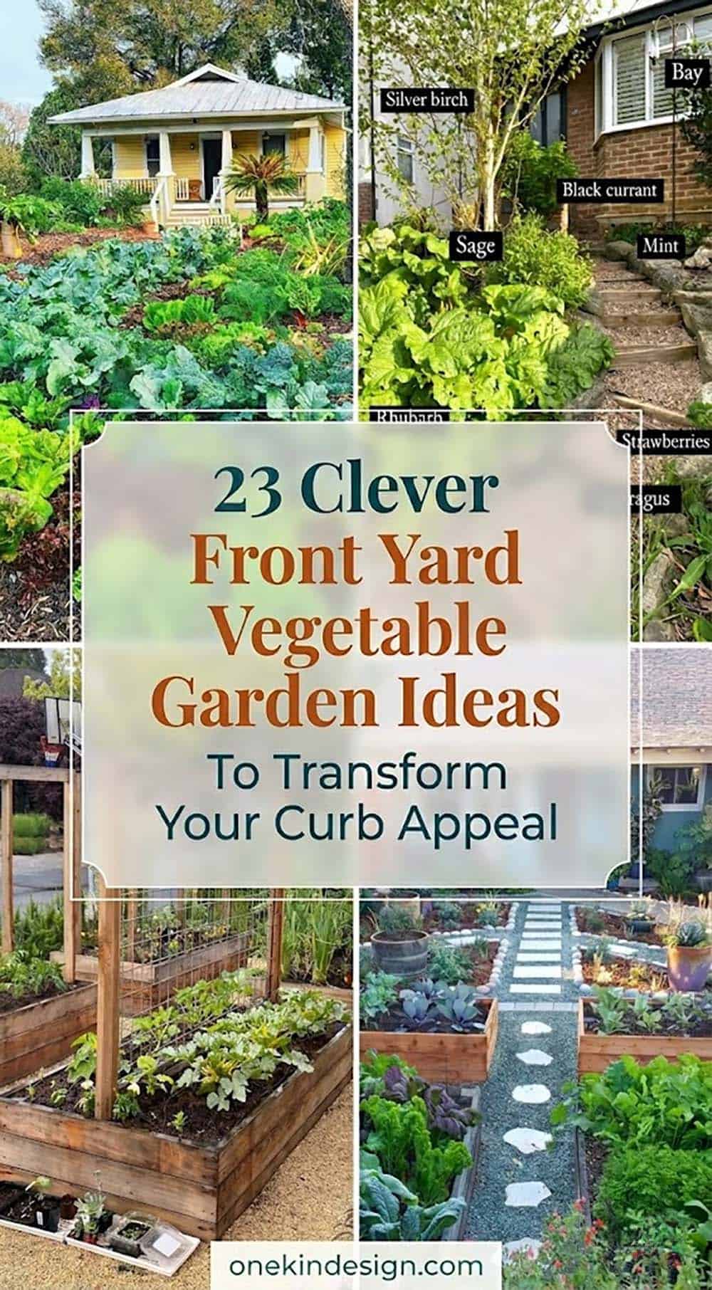 clever front yard vegetable garden ideas to transform your curb appeal collage with edible landscapes raised beds and food forest plantings