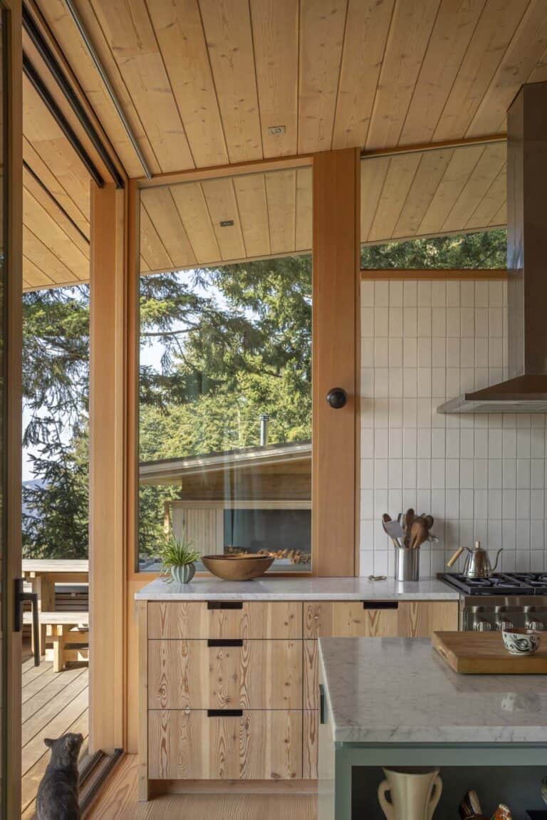 A hillside cabin on Orcas Island frames stunning views of