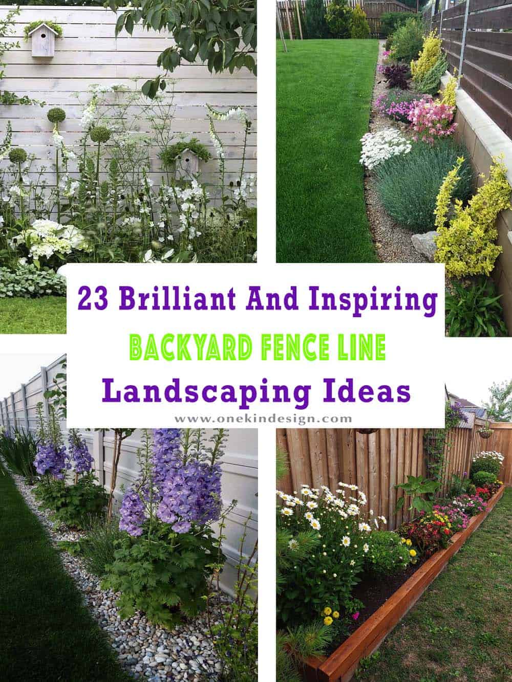 inspiring backyard fence line landscaping ideas