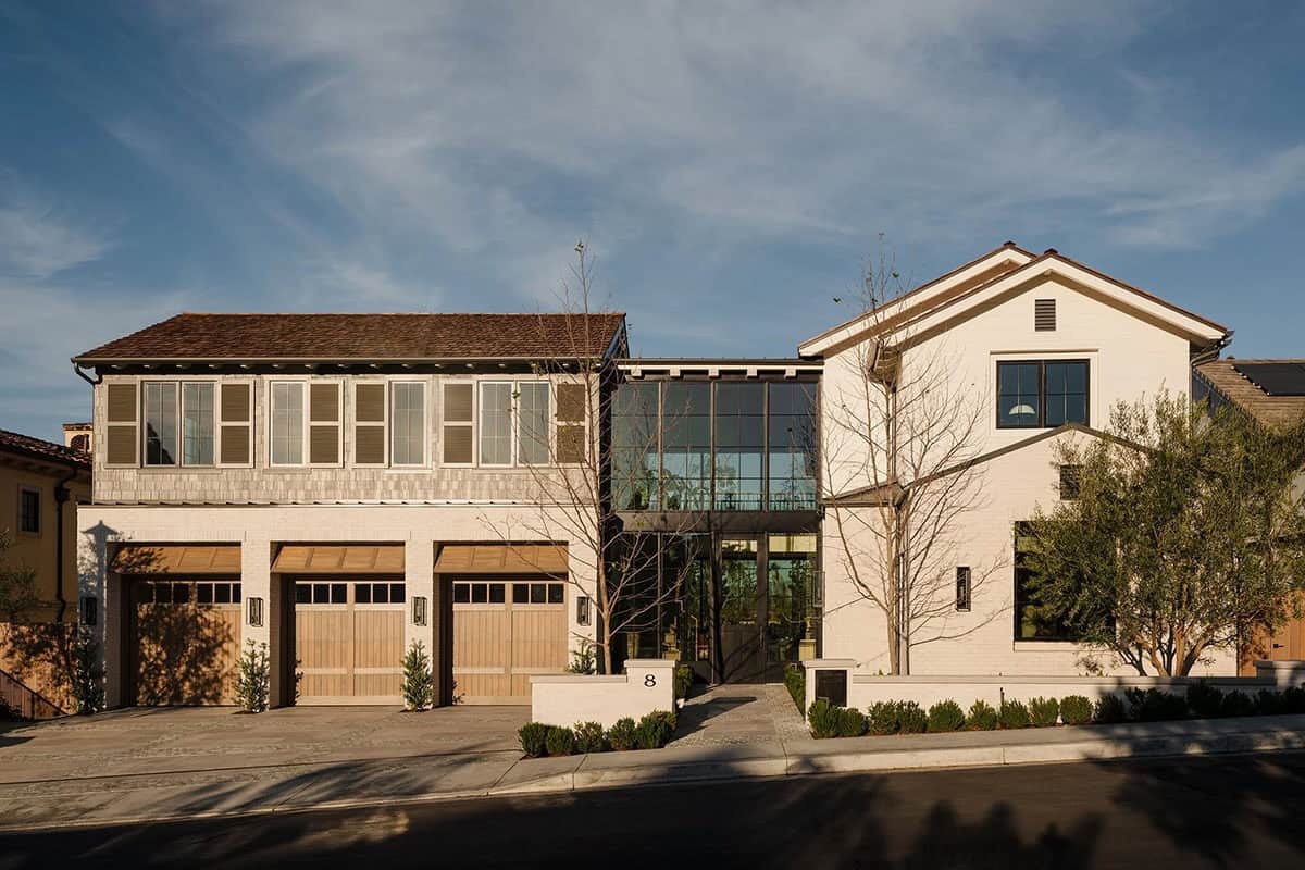 Modern home exterior front facade