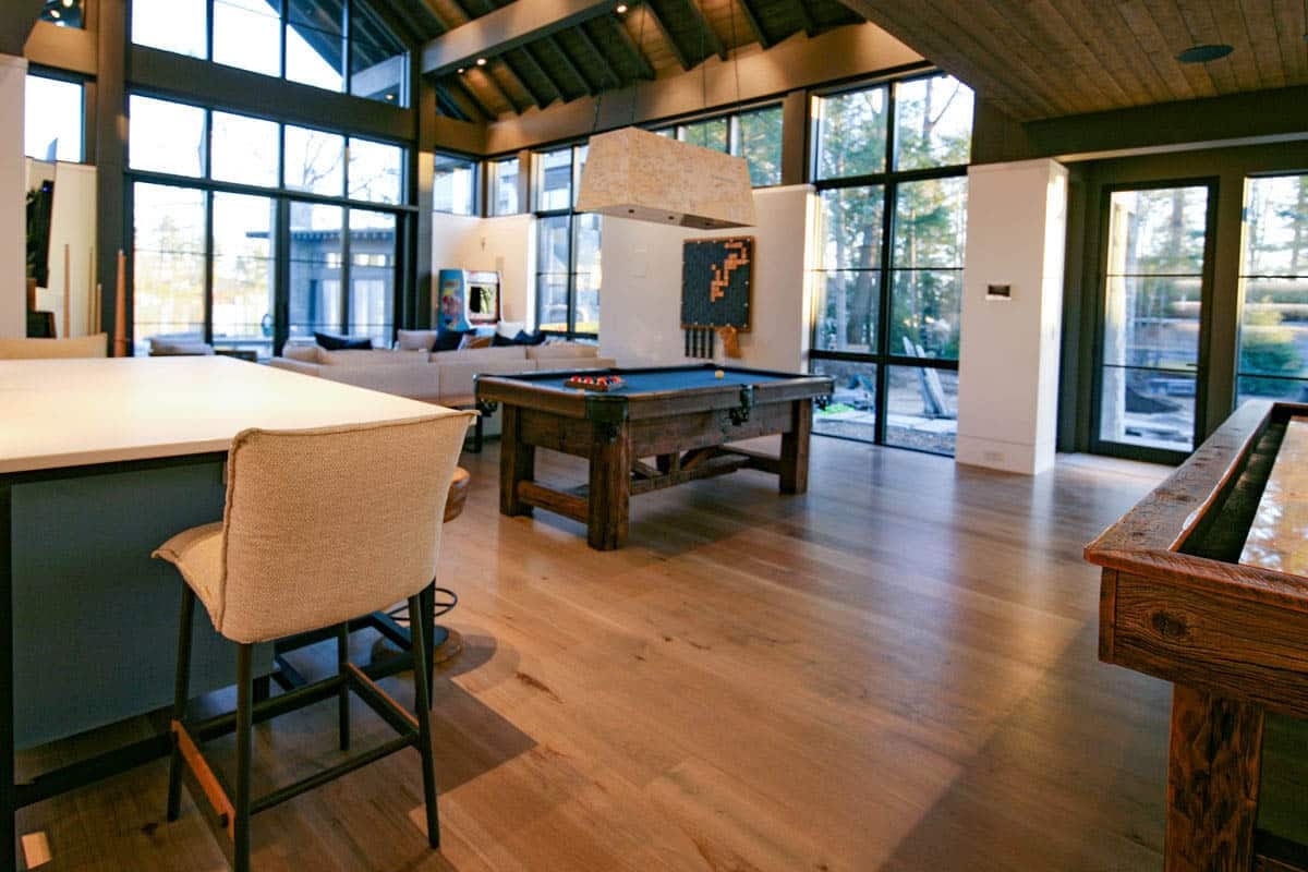 Game room with pool table