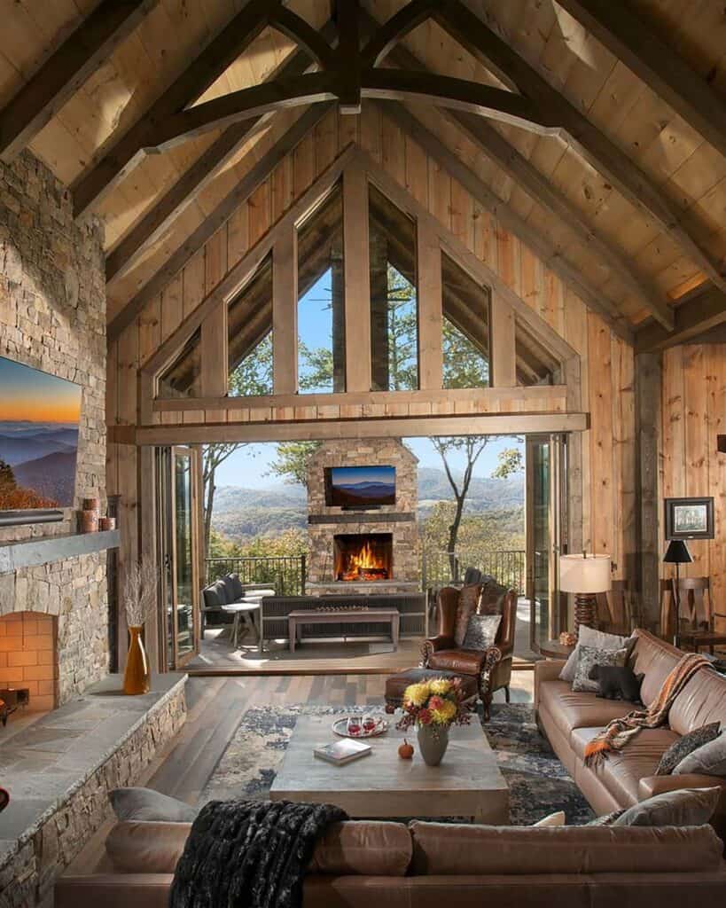 Rustic Outback Homes A modern rustic lodge in North Georgia with breathtaking Blue Ridge ...