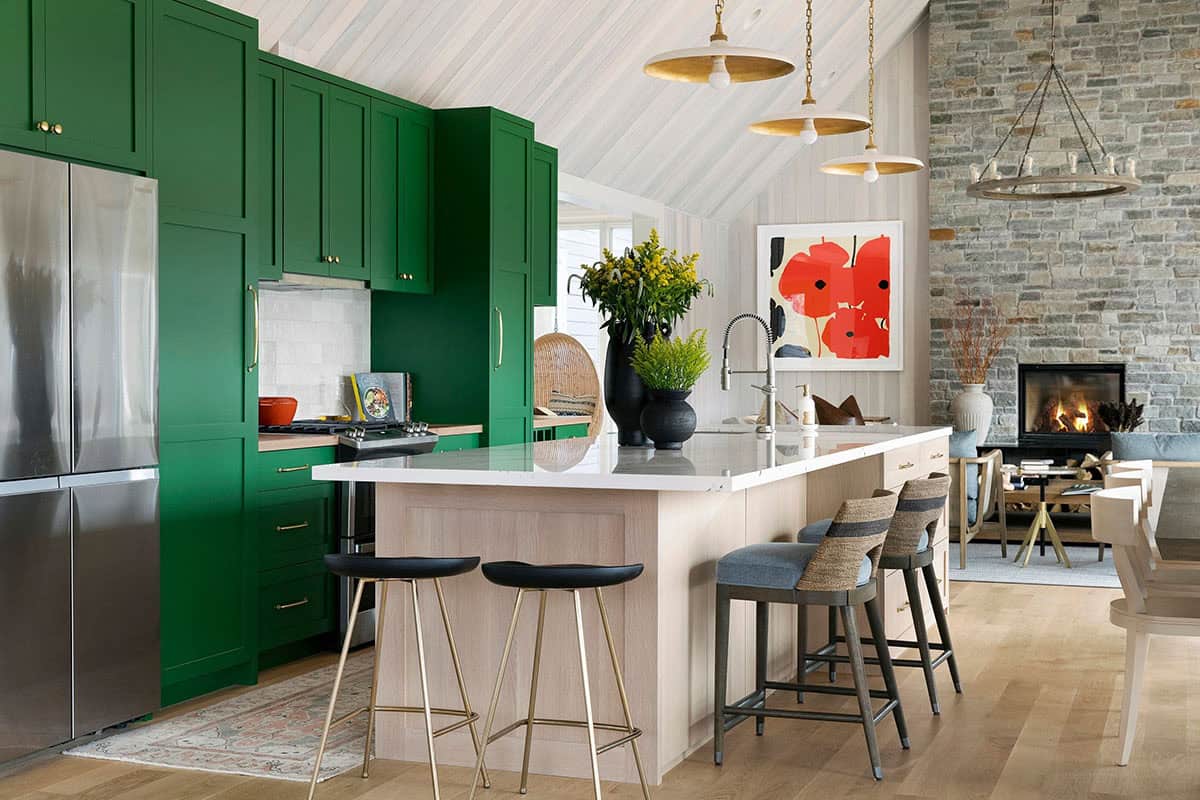 featured posts image for This peaceful Wisconsin lake cabin is full of cheerful pops of color